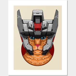 Feline mecha: Gundam Helmet Edition Posters and Art